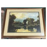 32' X 27' Framed English River Landscape Print