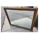 antique wood & gold gilded mirror 45" x 36"