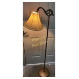 antique bridge arm floor lamp tole painted