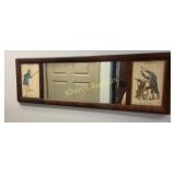 Victorian mahogany wall mirror w/Hieronymus hess
