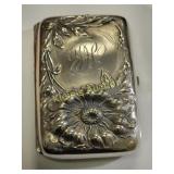sterling silver cigarette case repousse 1850