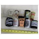 jack daniels shot glasses lot of 11 metal ones to