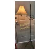 vtg wrought iron floor lamp adjustable!