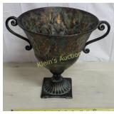 cast iron & tin verde gras planter 12" x 15"