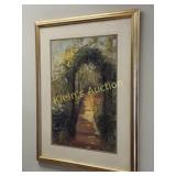 enchanting french garden scene litho