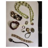 estate jewelry lot 12 pcs rings, necklaces,bracele
