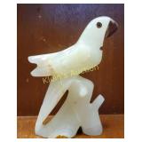 Vintage Hand Carved bird figurine Oynx alabaster