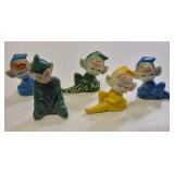Pixie ceramic lot of 5 rare gilner too! elf