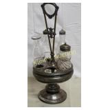 antique castor set condiment set cruet set w/botte