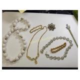 estate jewelry lot necklaces, japan hair pins ++