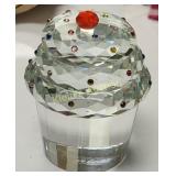 crystal cupcake paperweight by simon & designs