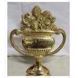 brass neoclassical door knocker gold urn & floral