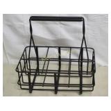 antique 6 slot oil or milk carrier metal nice!