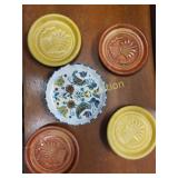 Coasters lot of 5 pigeon forge pottery & delft ?