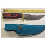 hunting knife & leather sheath