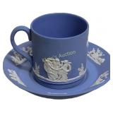 1954 wedgewod england jasper ware tea cup & saucer