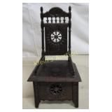 french brittany miniature doll carved hall chair