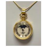 pocket watch pendant on 18" necklace working