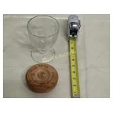 tally ho lavender shaving soap wood box & depress