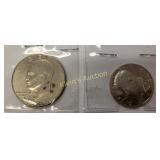 Kennedy half dollar gem proof & Eisenhower dollar