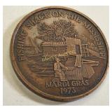 rare bronze doubloon 1973 sheriffs posse Mardi gra