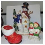 Christmas decorations candle holder, figurines