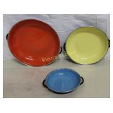 fabulou mid century enamel saute skillet mint 3 ps