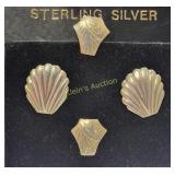 sterling silver earrings pierced  2 pairs