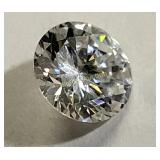 3 carat round CZ gemstone beautiful!