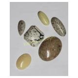 cabochon & teardrop lot of 6 gemstones