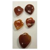 gemstones heart shaped carnelia blood stone 167 cr