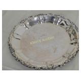 Victorian style large tray Sheffield silver co