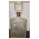 IW Harper diamond point clear cut decanter