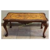 antique burr walnut coffee table c 1920