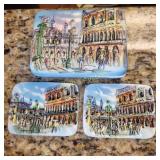 Nippon japan vtg cigarette box porcelain w/ 2 ashy