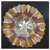 Golden grape marigold carnival glass bowl Dugan