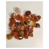 gemstone lot 118 carats carnelain, rose quartz etc