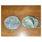 collectible belt buckles lot of 2