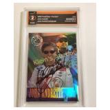 1996 john andretti autographed foil card #18 slabd