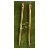 Antique gold filled Mechanical pencils card motif