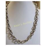 Sterling silver heart necklace 18" 72.6 grams