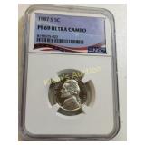 Jefferson Nickel 1987S PF69 ultra cameo NGC!