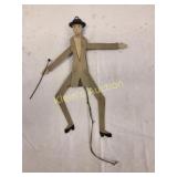 antique dancer hand operated metal folk art