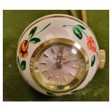 Bucherer swiss hand painted pendant watch works!