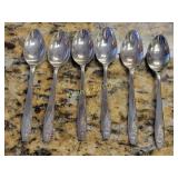 lot of 6 falstaff england spoons 4 1/4" wild briar