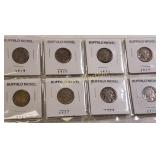 buffalo nickel lot 8 coins 1919-1936