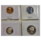 mint proof coins 1964 penny & nickel 1978 dime &