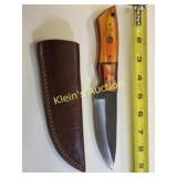 hunting knife hand made fixed blade w/sheath