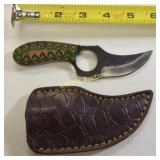 hand made fixed blade hunting knife short skinner