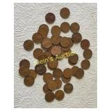 lot of 50! coins lincoln wheat cent pennies